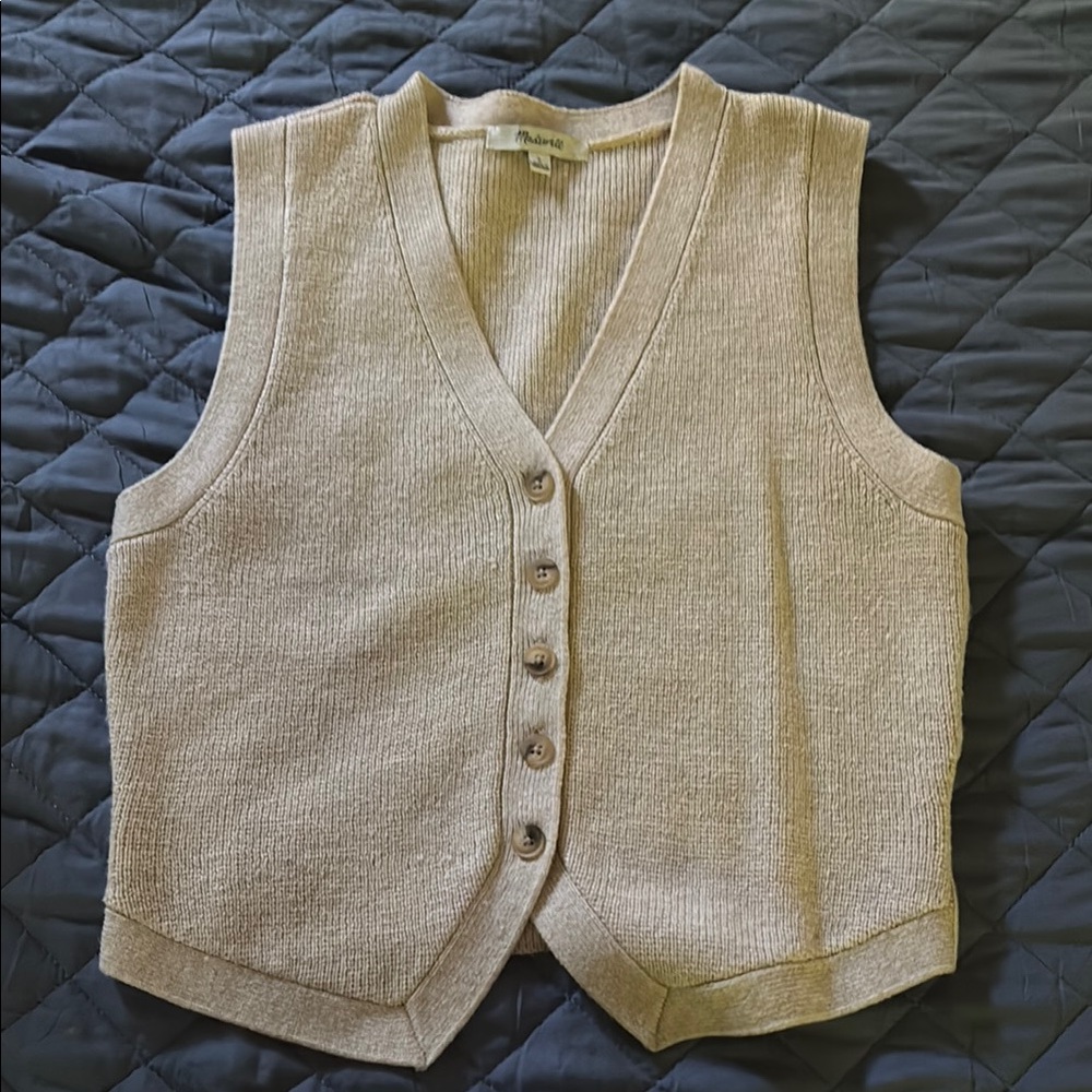 Madewell Knit V-Neck Sweater Vest